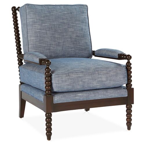 Bankwood Spindle Chair, Chambray Crypton~P77389929