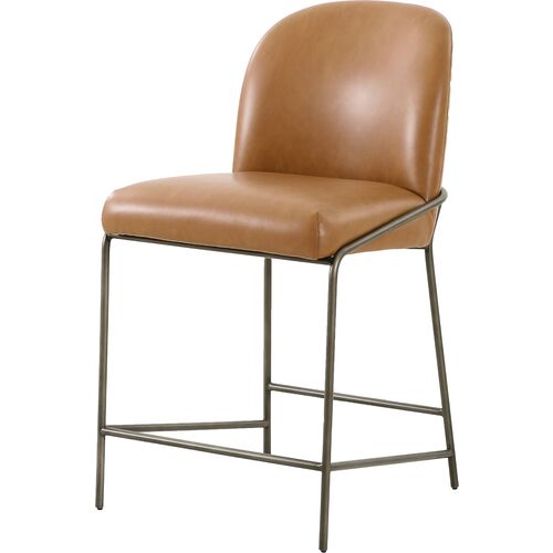 Anya Leather Counter Stool, Butterscotch~P77642212