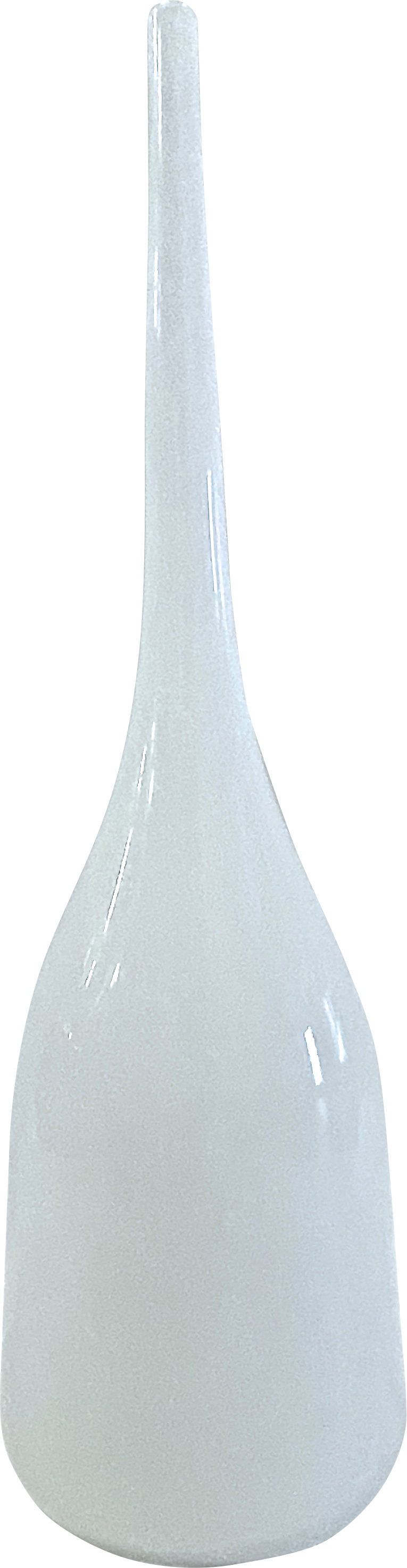 Abstract Medium Height White Glass Vase~P77620691