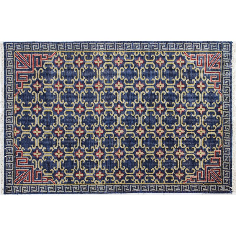 Iman Hand-Knotted Rug, Navy