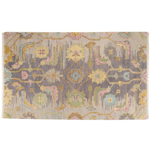 Iris Hand Knotted Wool Rug, Multi