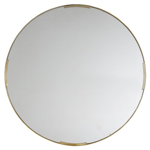 Baker Round Wall Mirror, Brushed Gold~P111115476