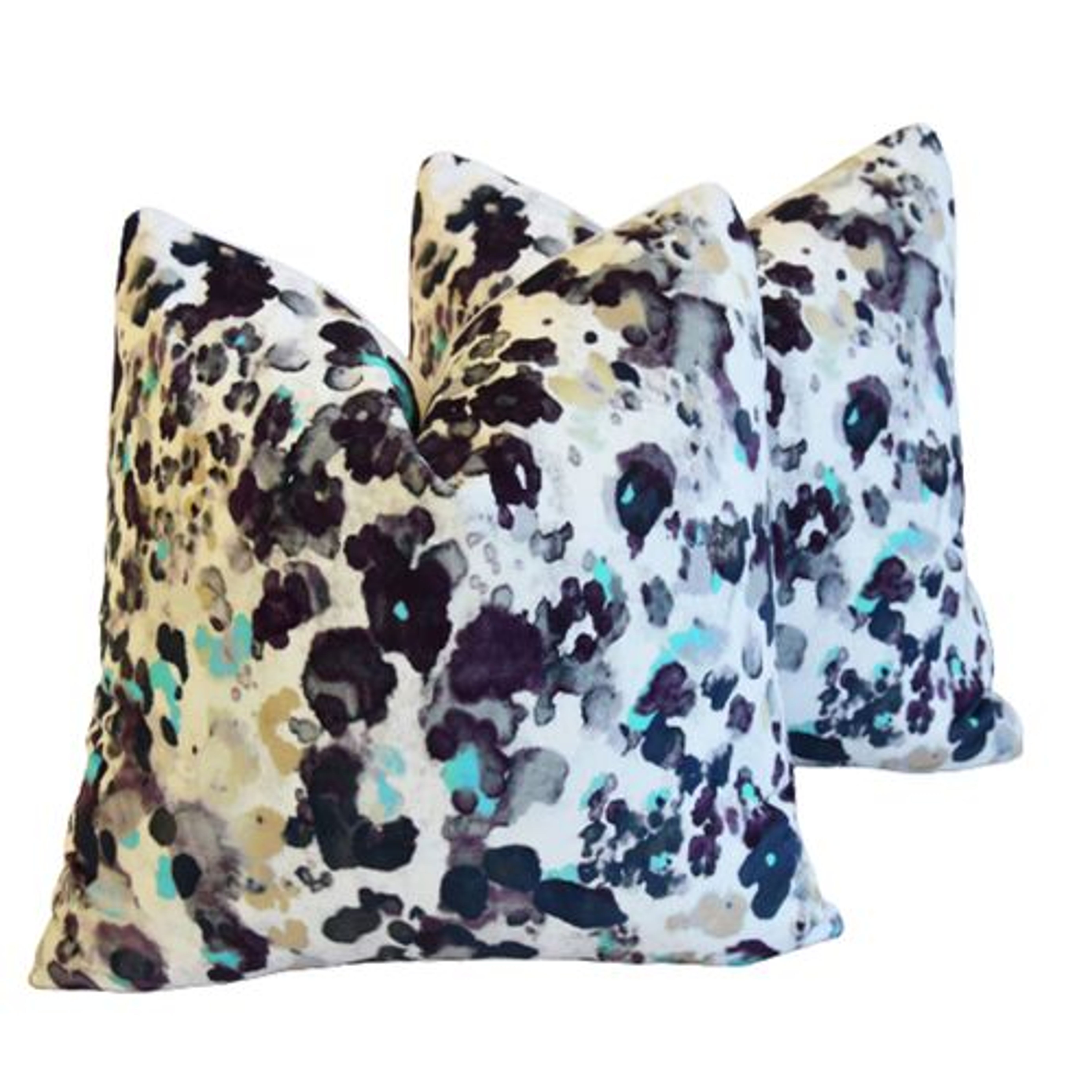 Romo Niumi Abstract Velvet Pillows, Pair~P77658932