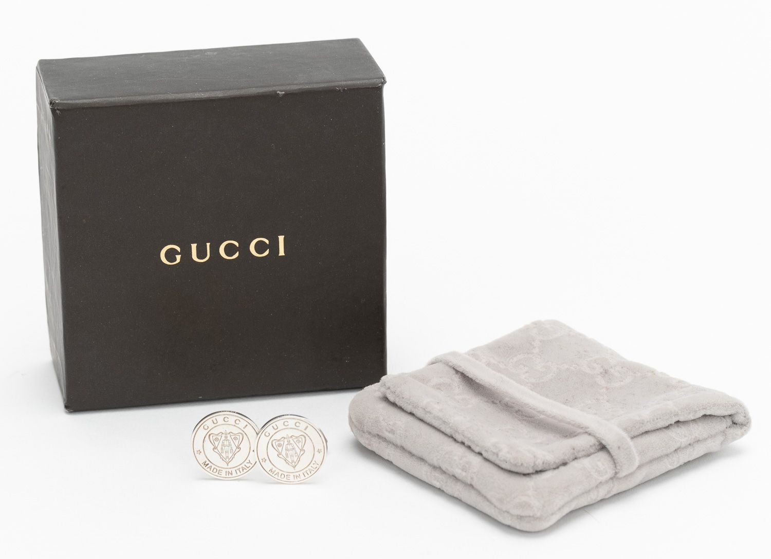 Gucci Sterling Silver  Crest Cufflinks~P77666686