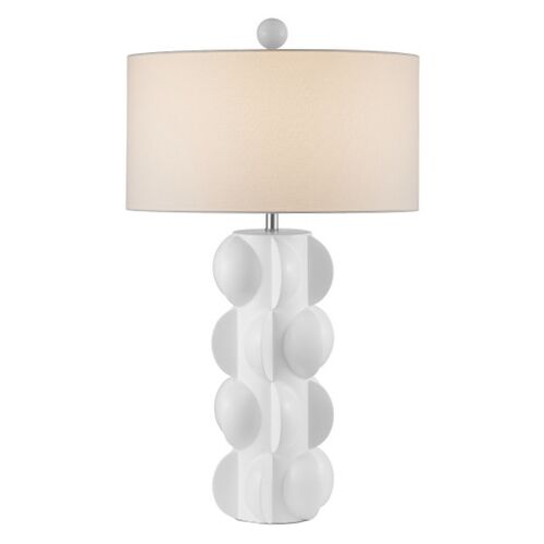 Salizzole Table Lamp, White Satin