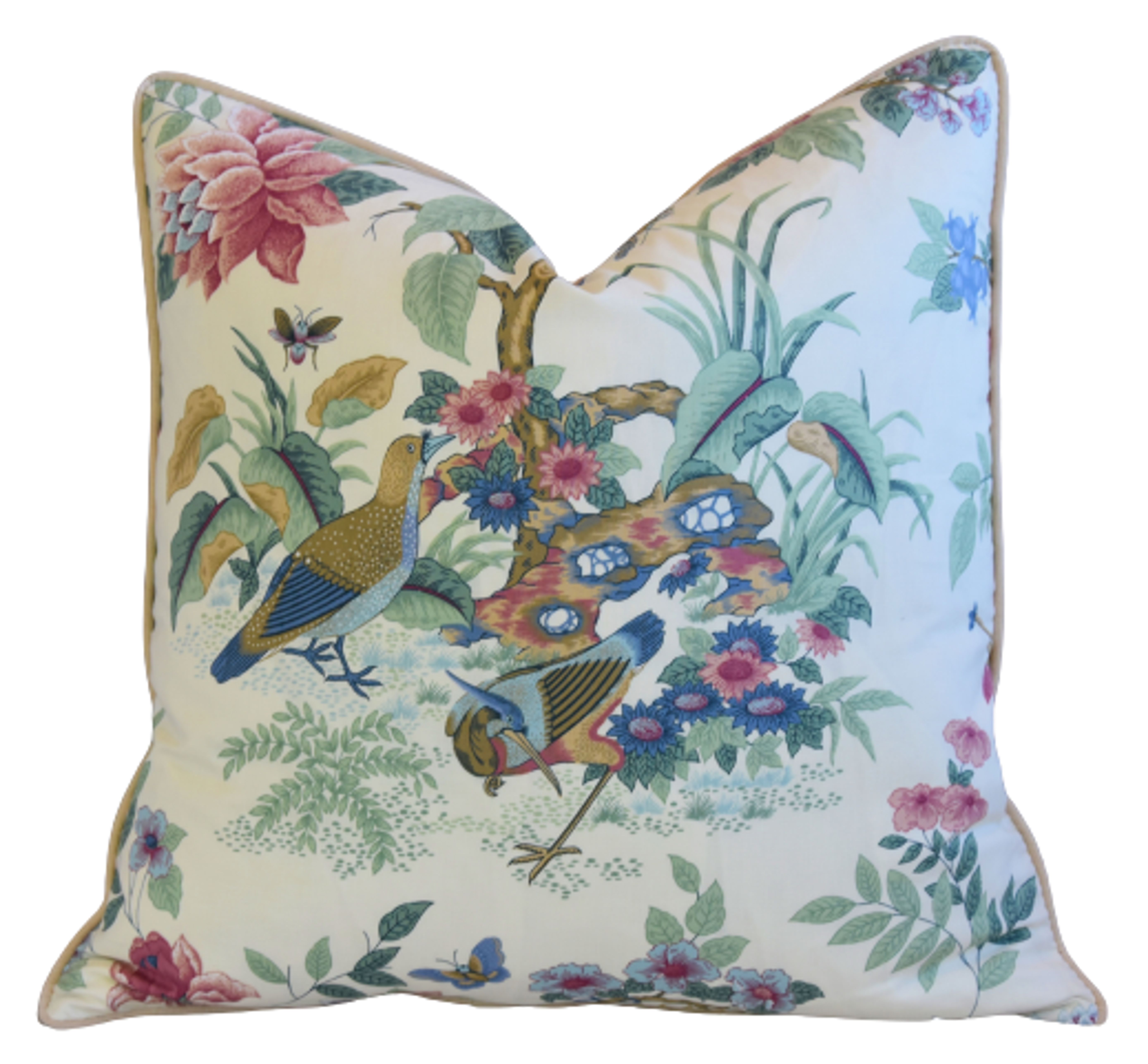 Schumacher Chinoiserie Birds Pillow~P77644166