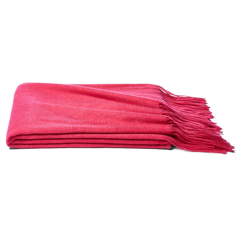 Solid Cashmere Throw, Begonia