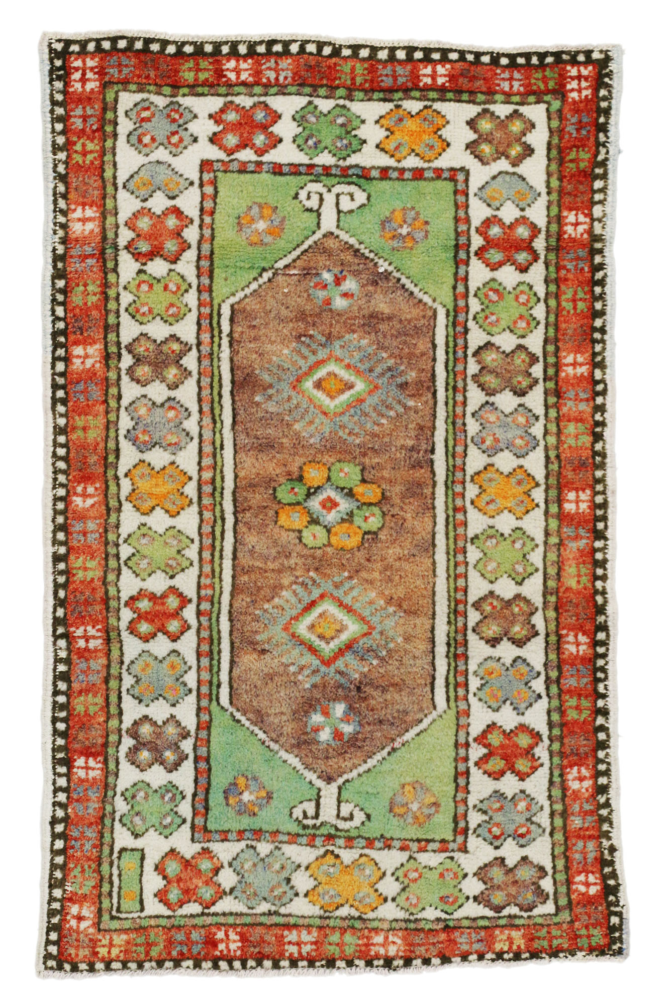 Vintage Colorful Oushak Rug, 2'06 x 4'00~P77673152
