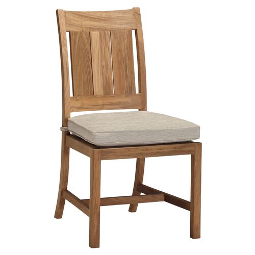 Croquet Side Chair, Dove Sunbrella~P77450528
