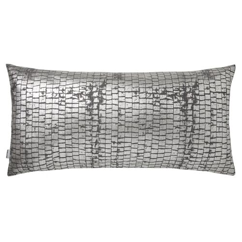 Terra Metallic 12x24 Lumbar Pillow, Gray Terra Metallic 12x24 Lumbar Pillow, Gray