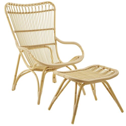 Monet Outdoor Lounge Chair, Natural~P77617502
