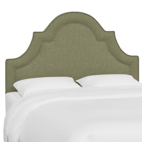 Kelly Arched Headboard, Textured Linen