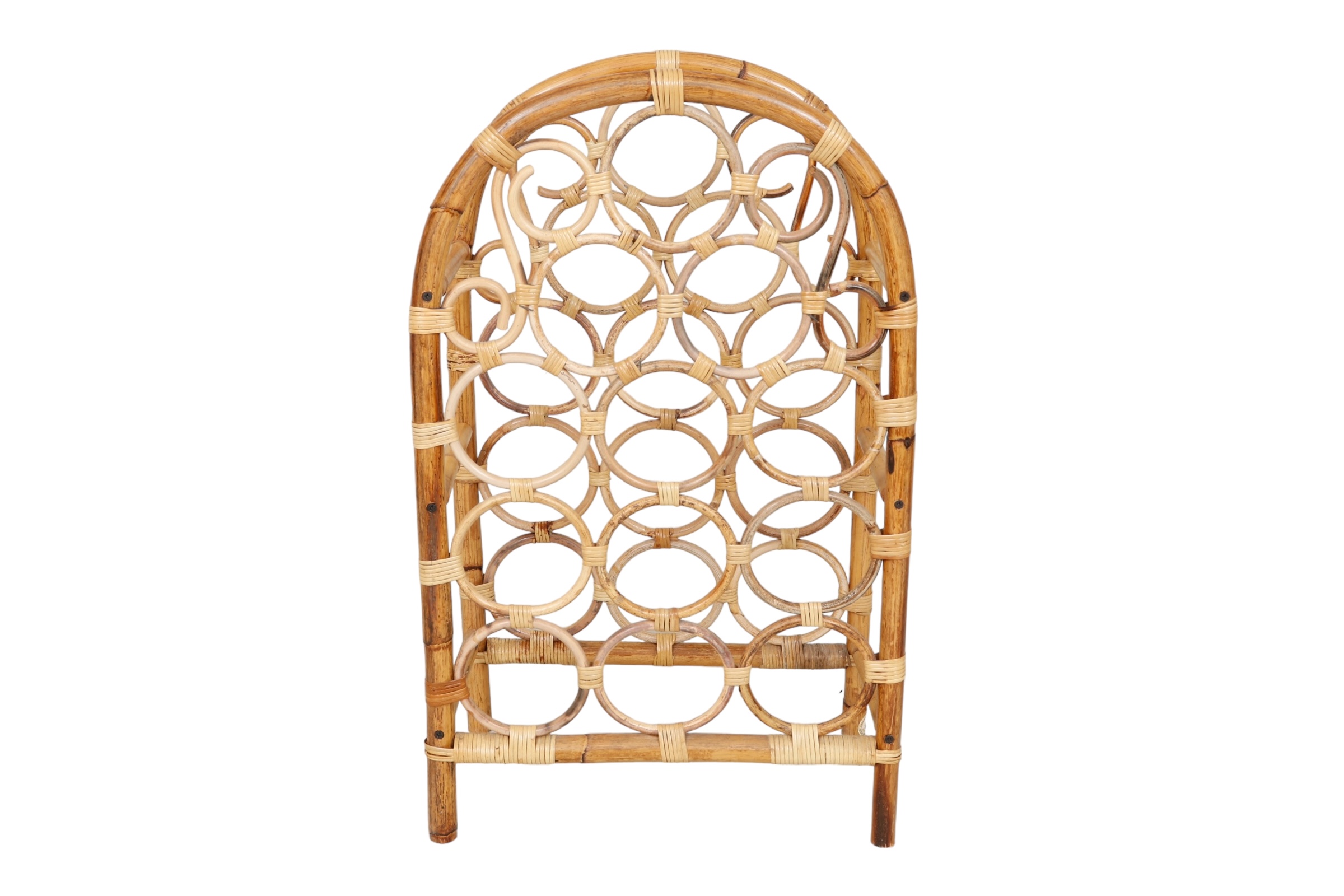 Bamboo & Rattan Arch Shaped Wine Rack~P77698949