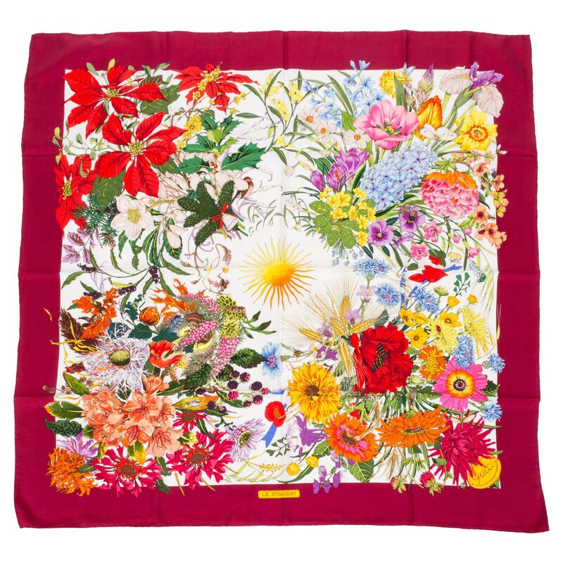 Vintage Lux - Gucci Red Floral Silk Scarf | One Kings Lane
