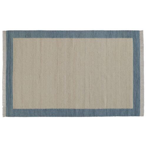 Maison Border Handmade Rug, Blue Maison Border Handmade Rug, Blue