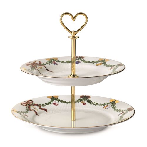 Star Fluted 2-Tier Serving Stand~P44389550