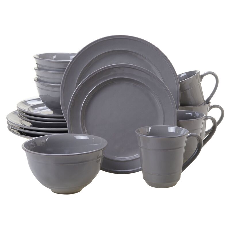 Asst. of 16 Misha Place Setting, Gray