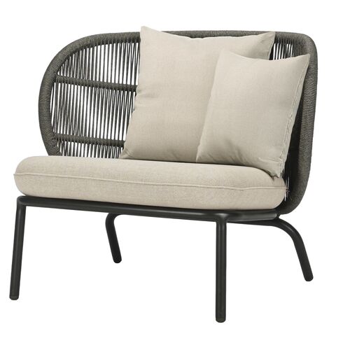 Kodo Outdoor Lounge Chair, Gray/Almond~P77641649
