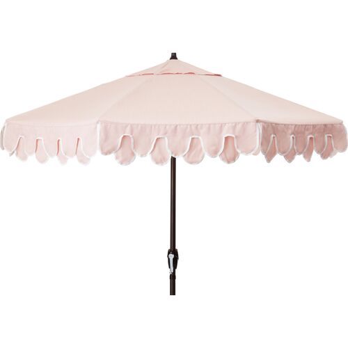Phoebe Double Scallop Patio Umbrella, Blush Pink~P77572084
