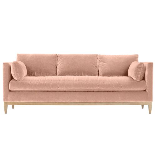 Elodie Velvet Bench-Seat Sofa