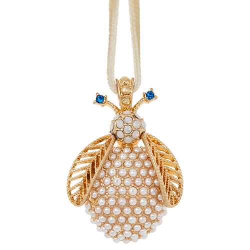 Pearl Bug Ornament, Gold/Cream~P77553734
