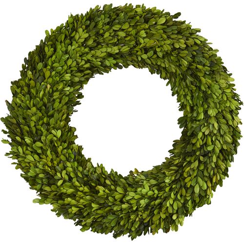 24" Preserved Boxwood Wreath~P111113080