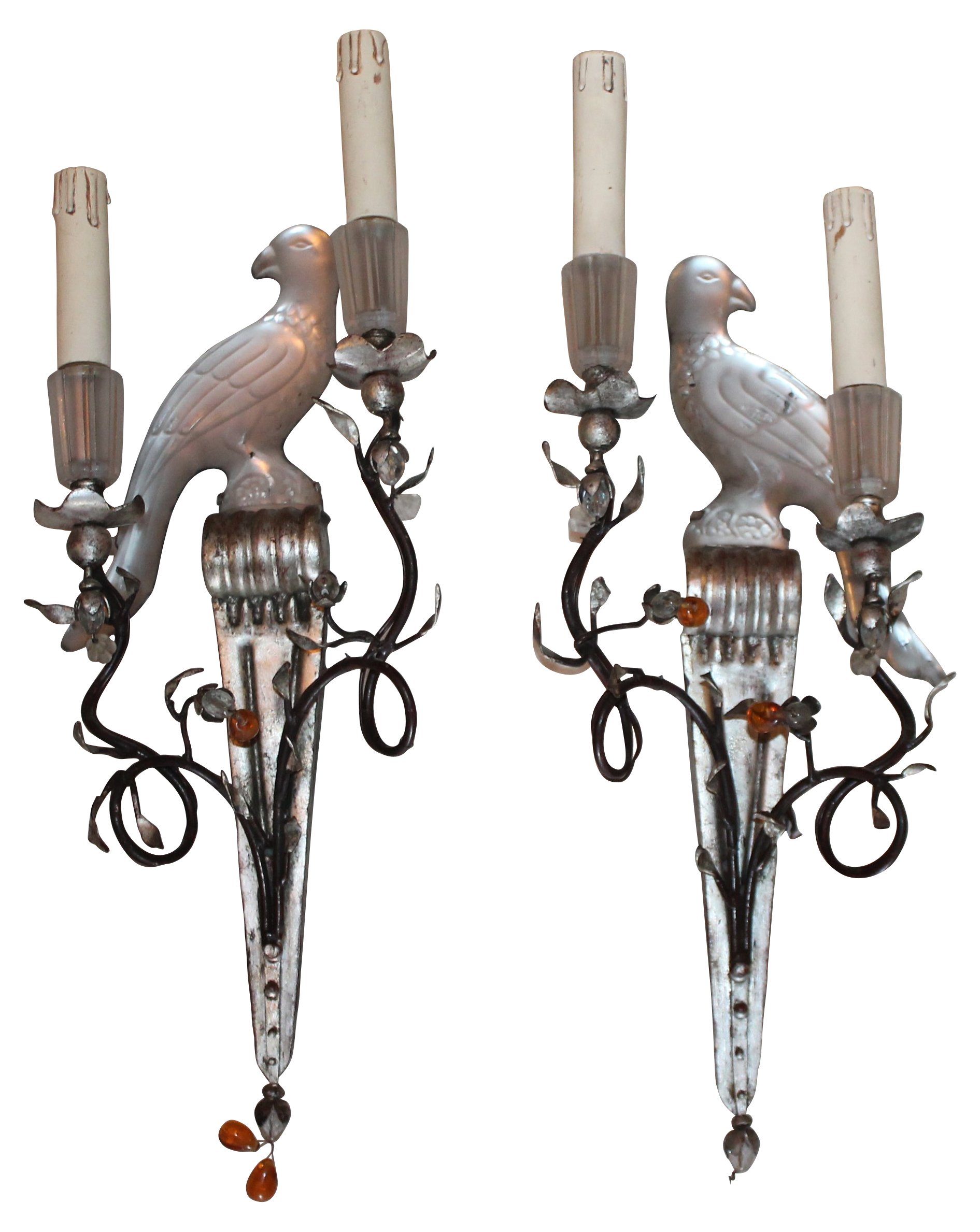 Bagues Frosted Crystal Parrot Sconces~P77553238
