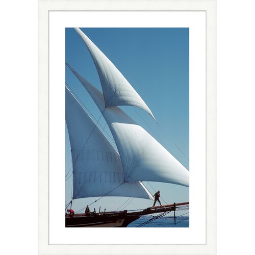 Lillian August, At the Helm, 26" x 37"