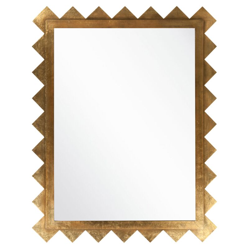 Hailey Deco Oversized 45x58 Mirror, Gold