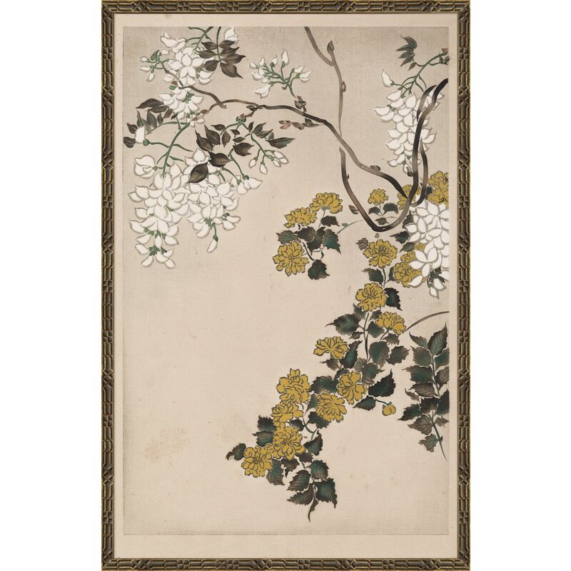 Floral Woodblock Print II