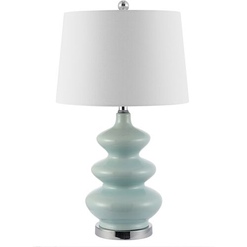 Bria Ceramic Table Lamp, Light Blue~P69690339