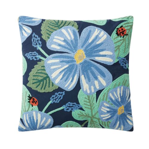 Blue Violet Pillow, Navy