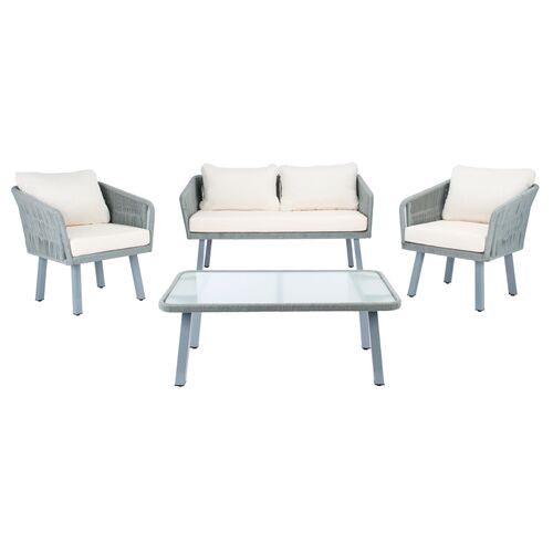 Oliver 4-Pc Outdoor Lounge Set, Gray~P77611724