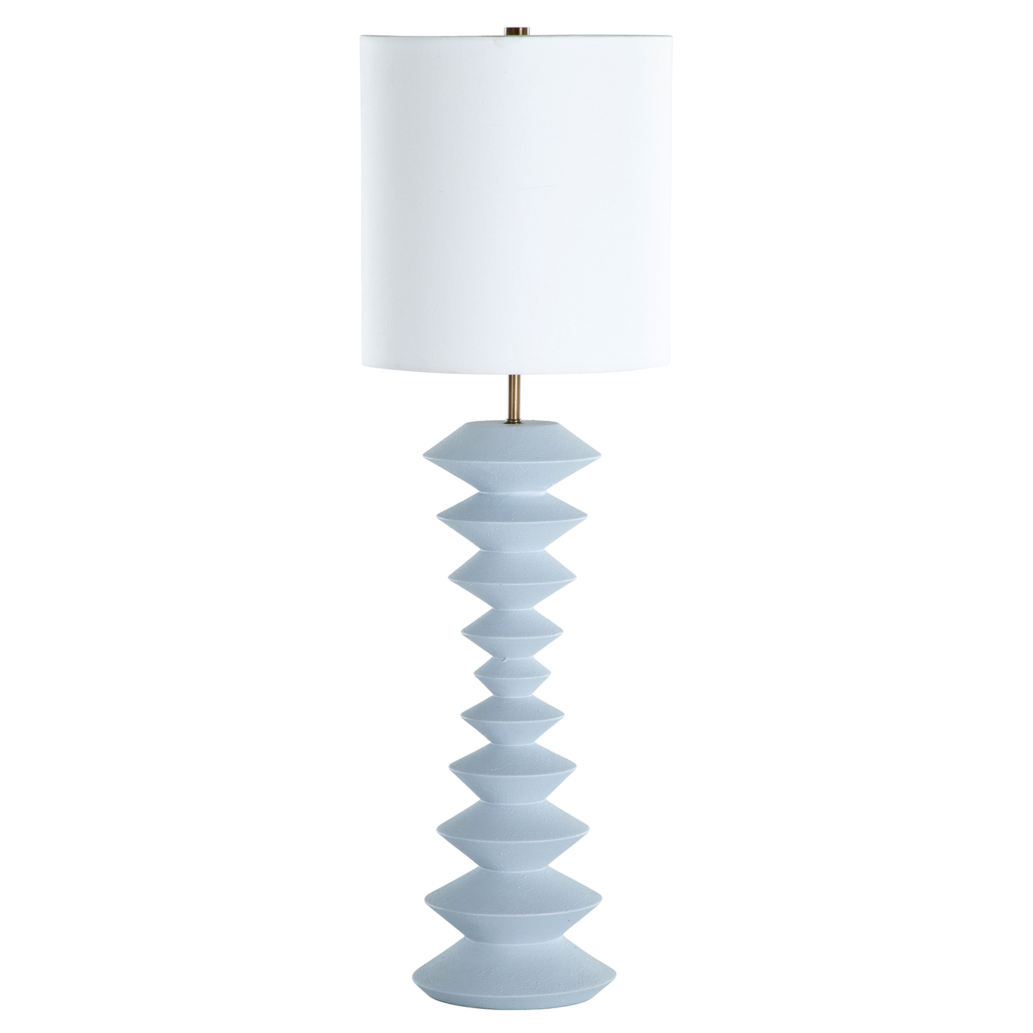 Irving Stacked Base Console Table Lamp, Blue