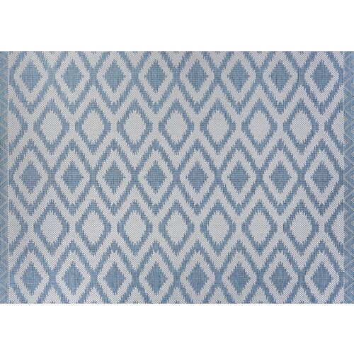 Song Outdoor Rug, Blue/Ivory~P66525660