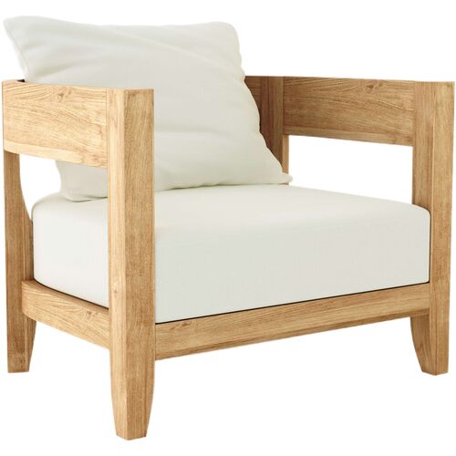 Solterra Outdoor Teak Deep Seating Armchair, Sunbrella Solterra Outdoor Teak Deep Seating Armchair, Sunbrella