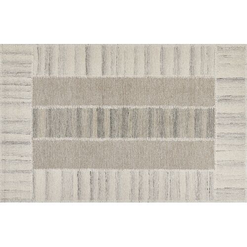 Mazzie Hand Tufted Wool Rug, Grey