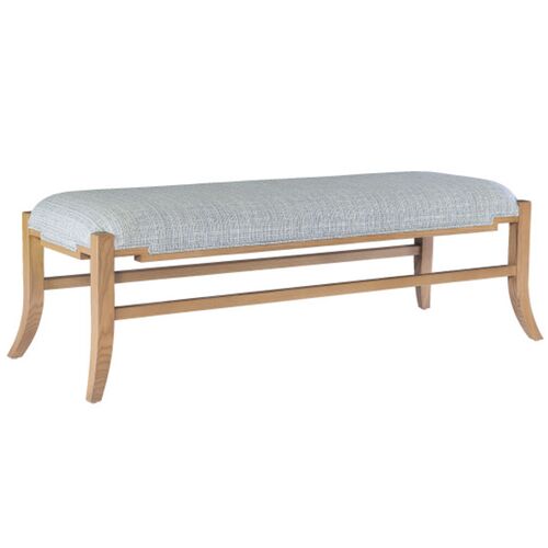 Melanie Performance Fabric Blonde Bench, Greenlight Powder Melanie Performance Fabric Blonde Bench, Greenlight Powder