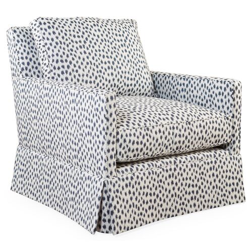 Auburn Club Chair, Indigo Spot Sunbrella~P77237766