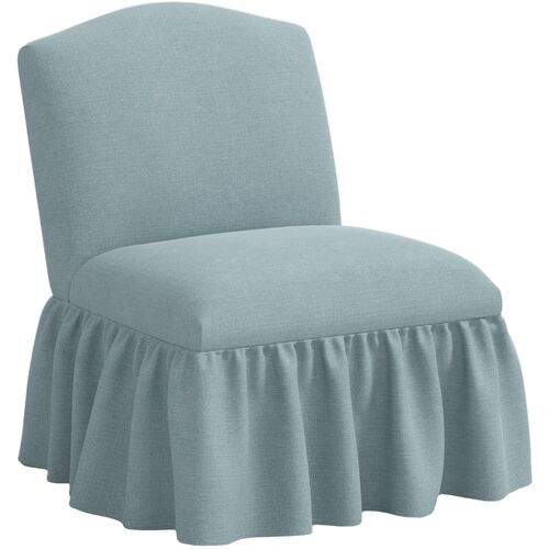 Maggie Ruffle Slipper Chair, Linen Maggie Ruffle Slipper Chair, Linen