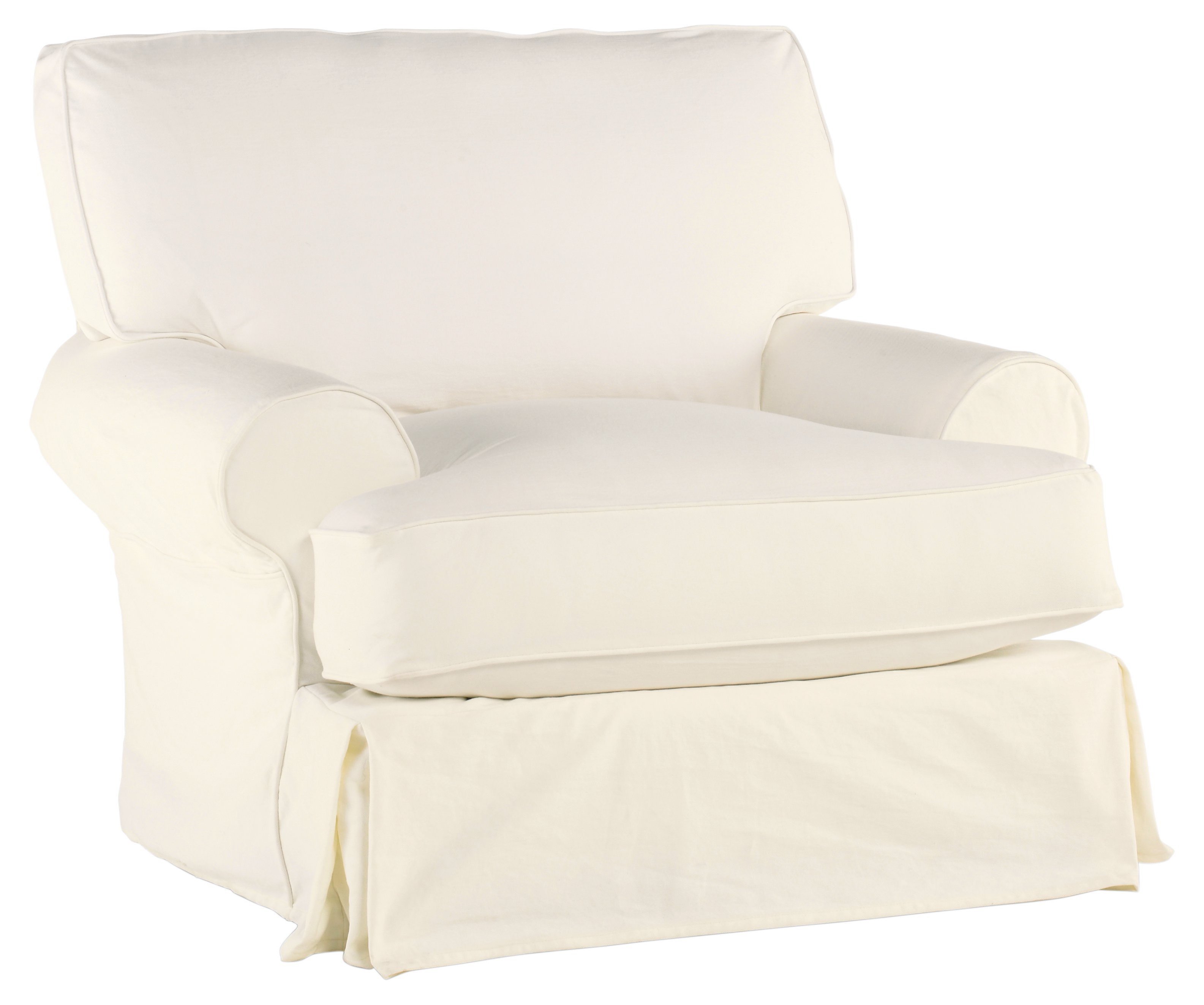 Comfy Slipcovered Chair, Antique White One Kings Lane
