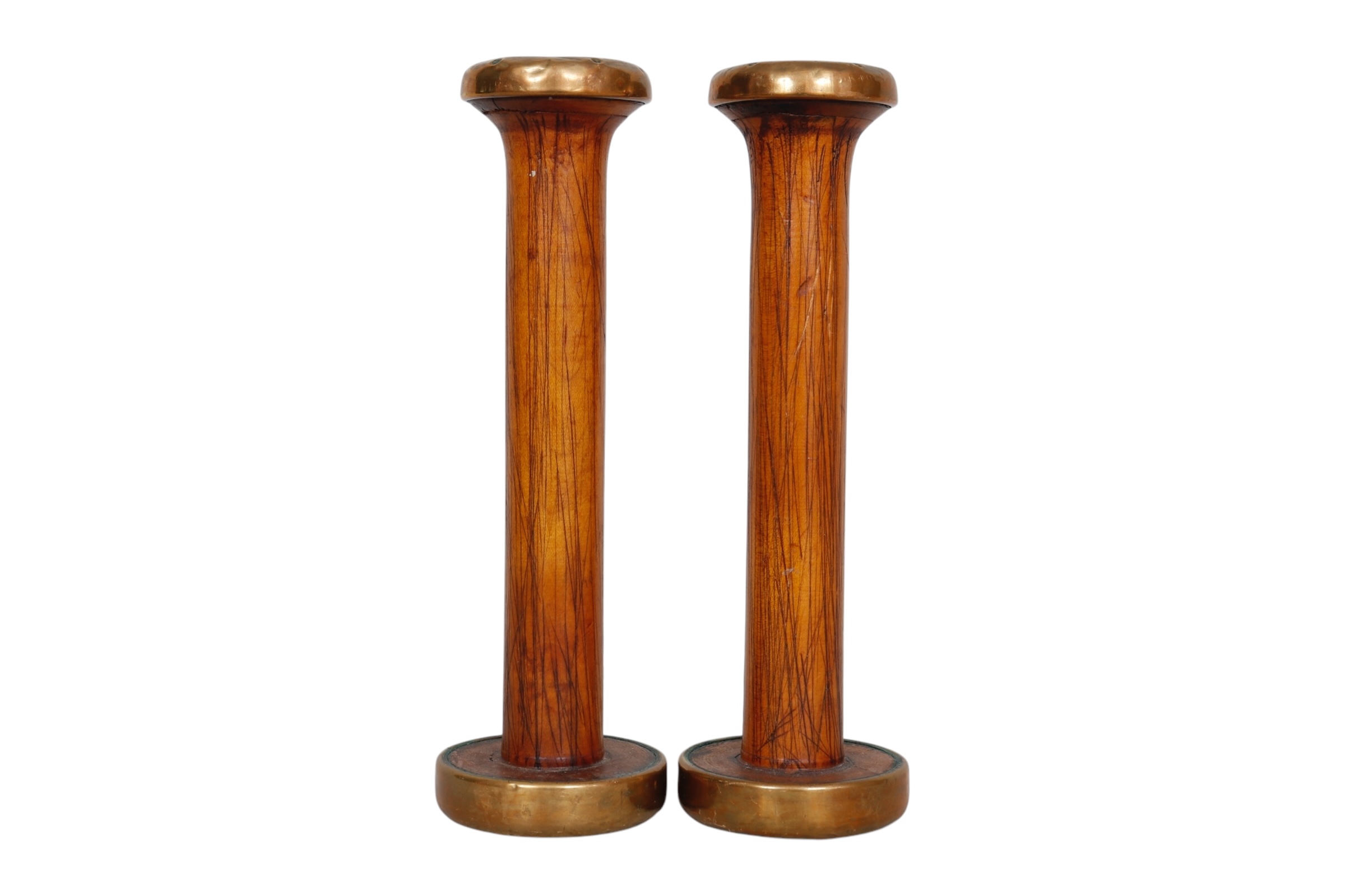 Antique Yarn Spool Candlestick Holders~P77731461