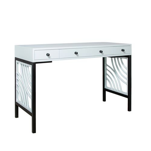 Swirl Rattan 3-Drawer Writing Desk Swirl Rattan 3-Drawer Writing Desk