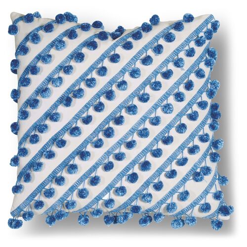 Maddie 20x20 Outdoor Pillow, Blue/White~P77474462