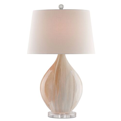 Opal Table Lamp, Amber/Off-White~P77594660