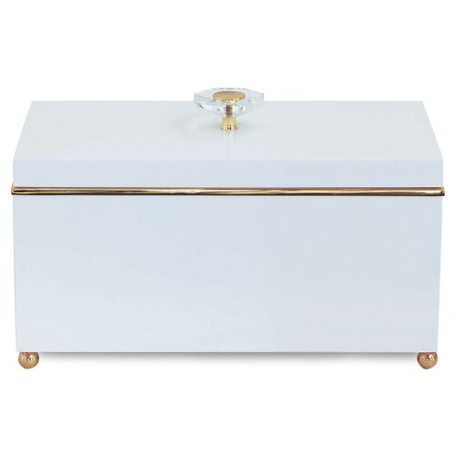 15" Naples Box, White/Gold~P77424522