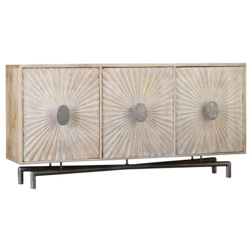 68" 3-Door Entertainment Console, Light Mango