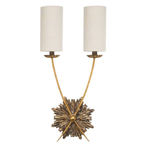 Southern Living Louis Sconce, Antiqued Gold~P77424763