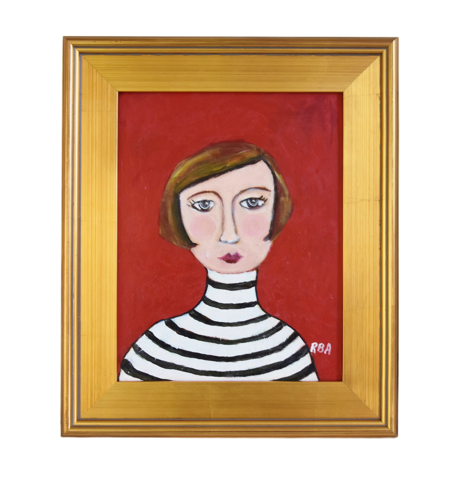 French Mademoiselle Portrait Painting~P77688744
