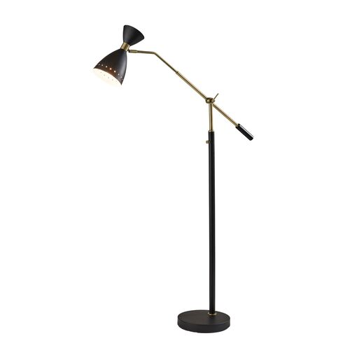 Jax Floor Lamp, Black/Antique Brass~P69529180